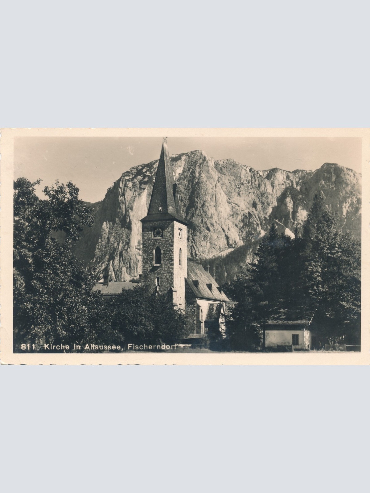 AK aus Altaussee mit Kirche, Fischerndorf Steiermark Ansichtskarte (12415)
