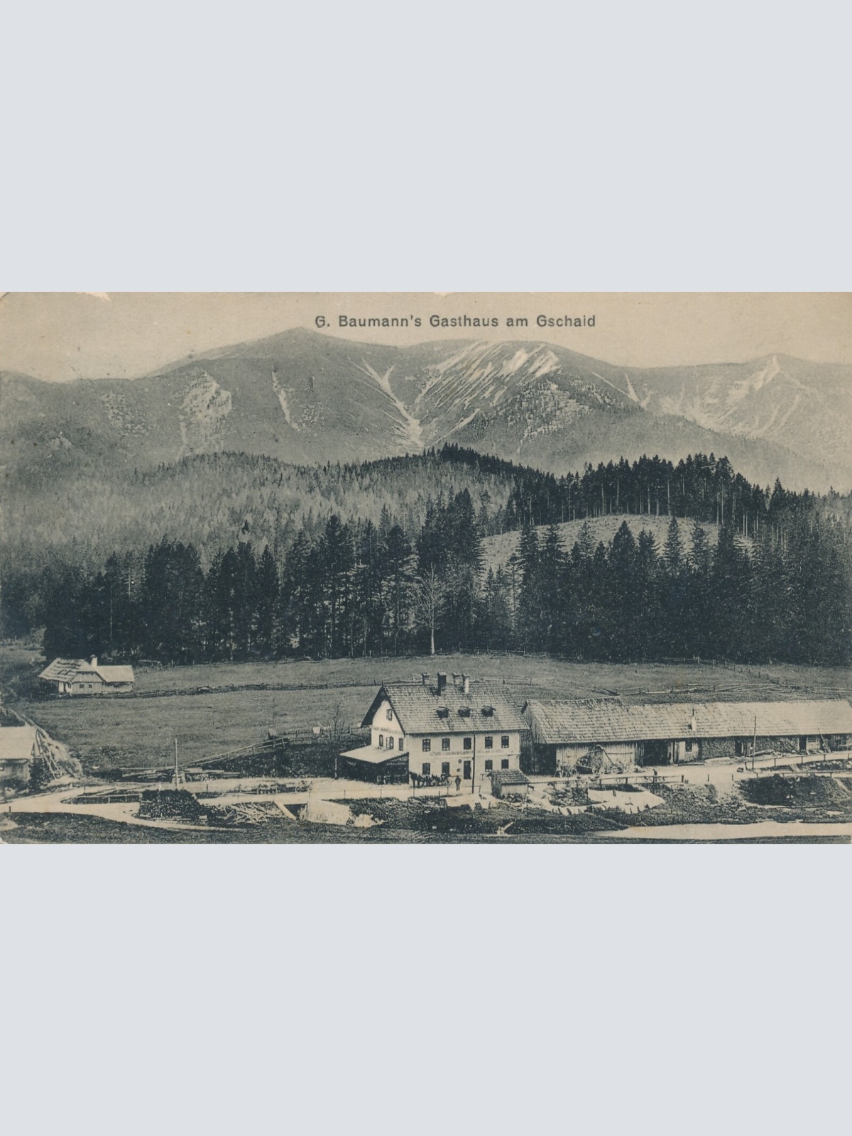 AK Baumans Gasthaus am Gschaid Steiermark Ansichtskarte (12448)