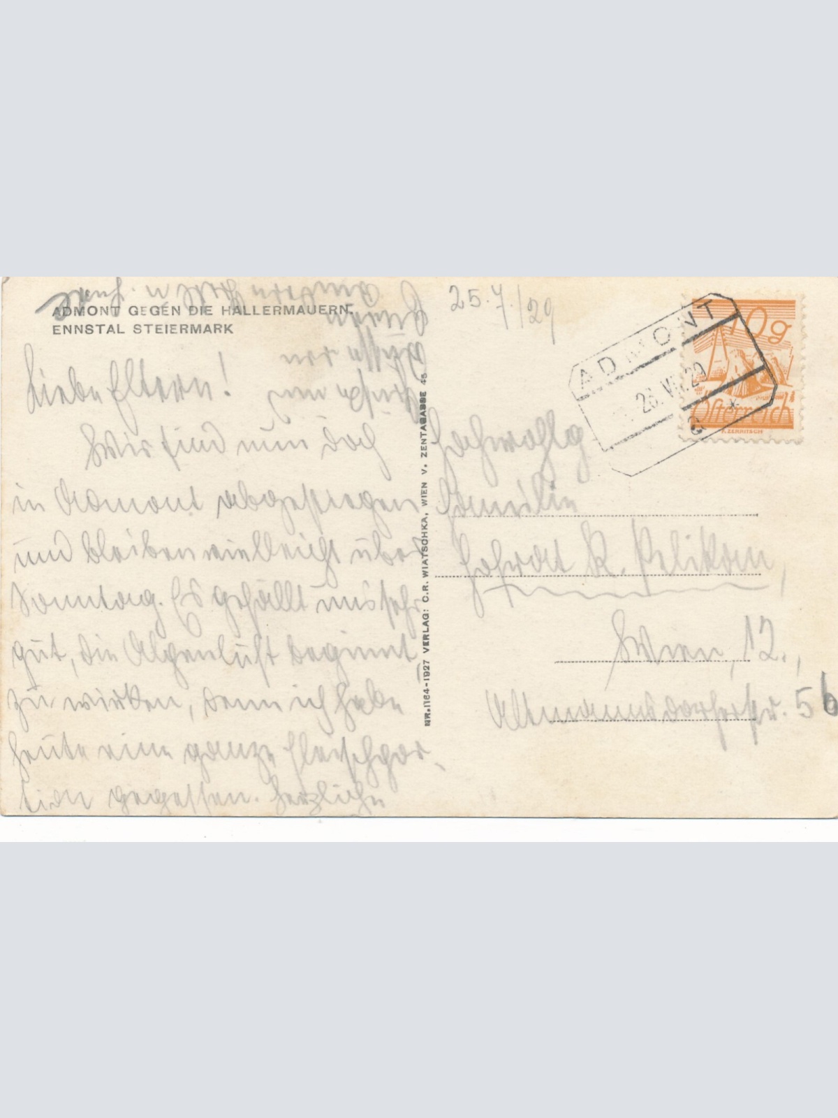 AK aus Admont mit Hallermauern Steiermark Ansichtskarte (12428)