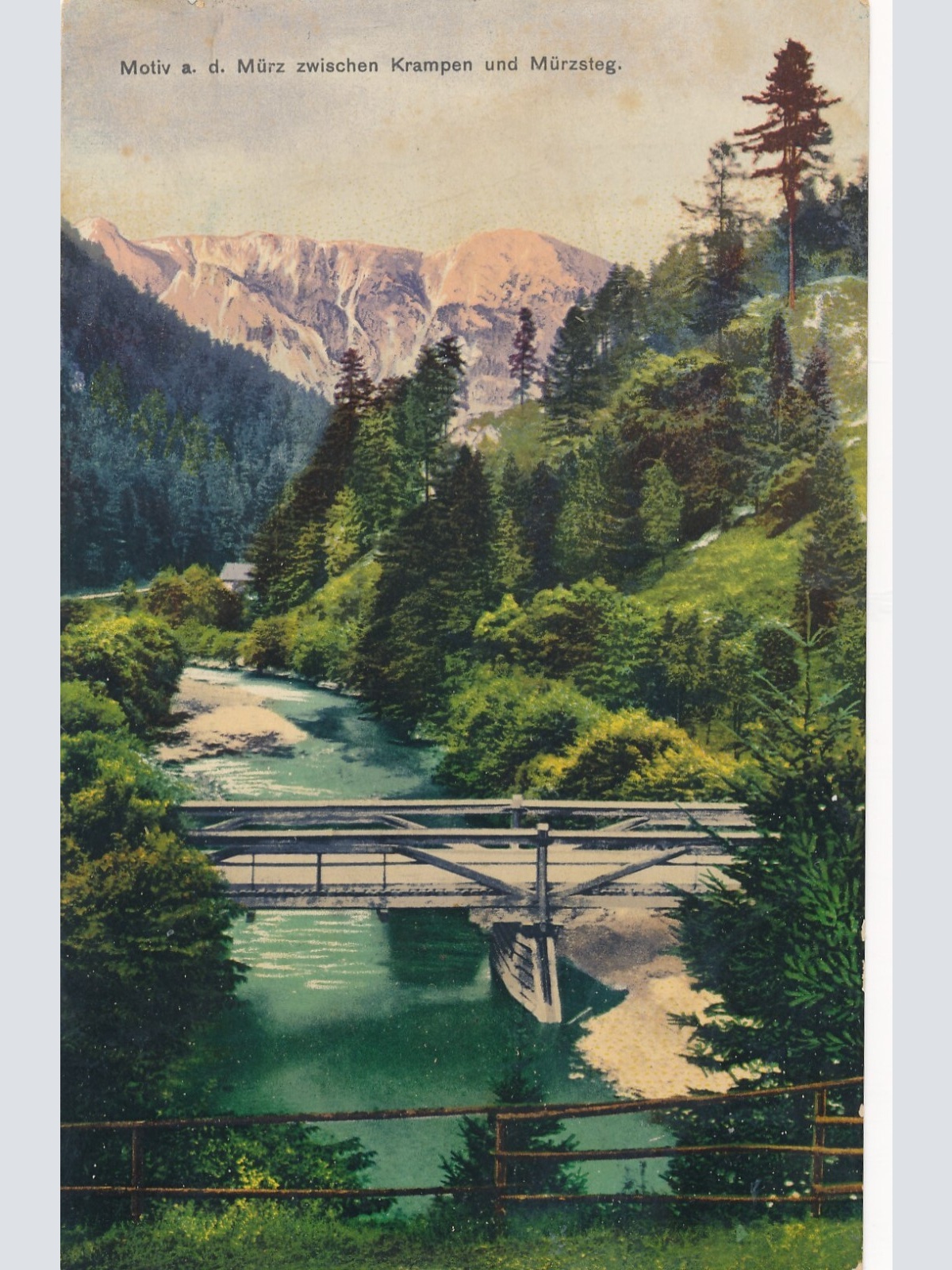AK Mürz zwischen Krampen u Mürzsteg Steiermark Ansichtskarte (12595)