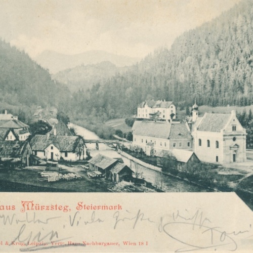 AK gruss aus Mürzsteg Steiermark Ansichtskarte (12596)