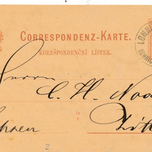 2 Kreuzer Ganzsachen - Karte 1879 aus Lomnitz (12529)