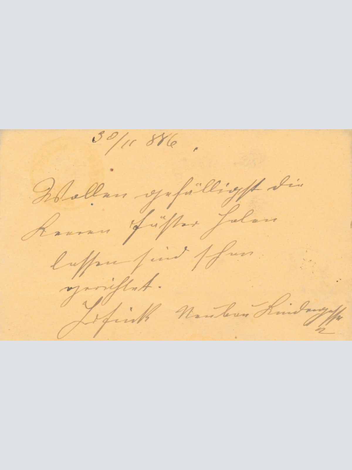 2 Kreuzer Ganzsachen - Karte 1886 aus Siebensterngasse Wien (12536)