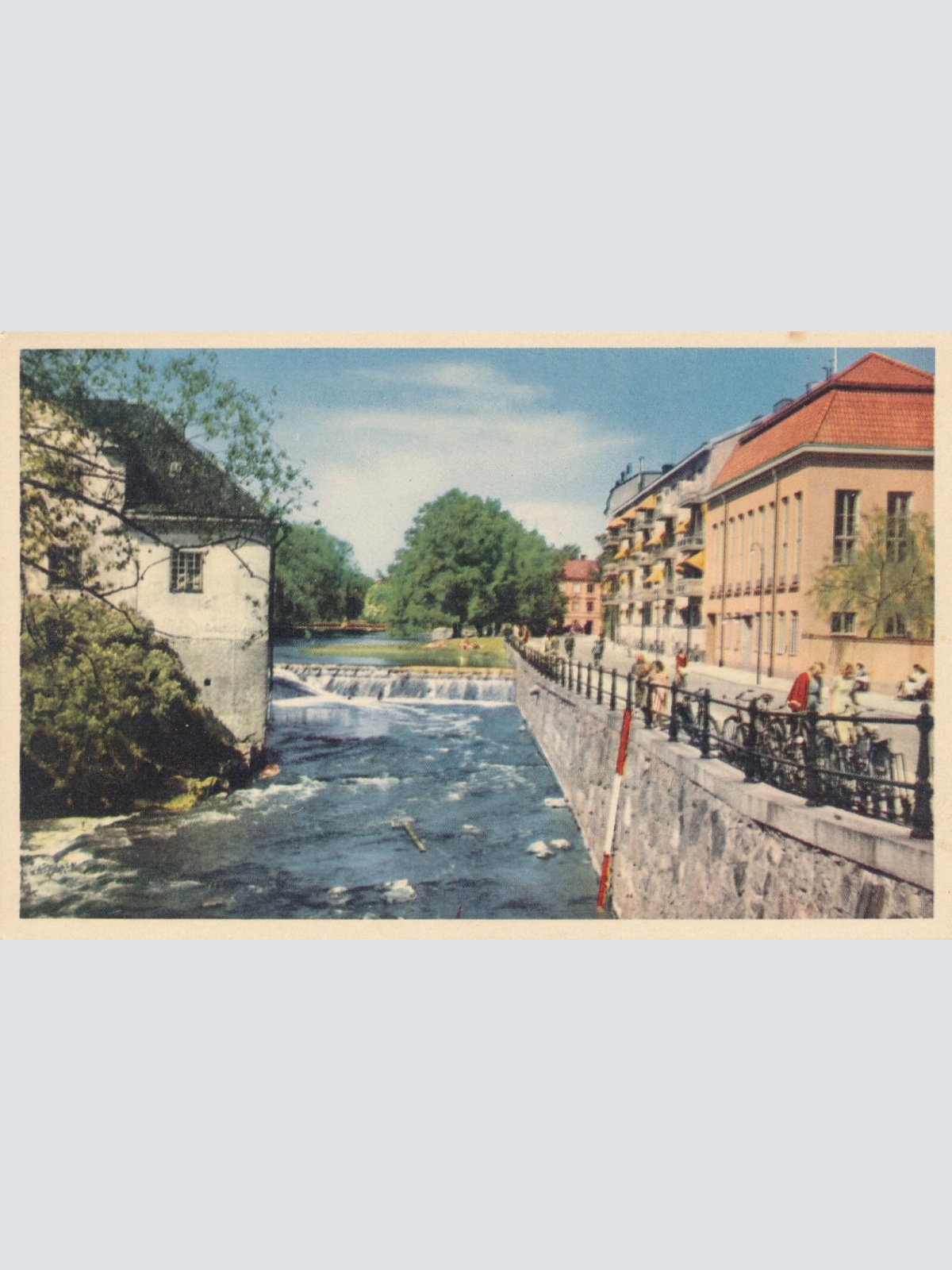 AK aus Uppsala Östra Agatan med Kvarnfallet Schweden Ansichtskarte (12564)