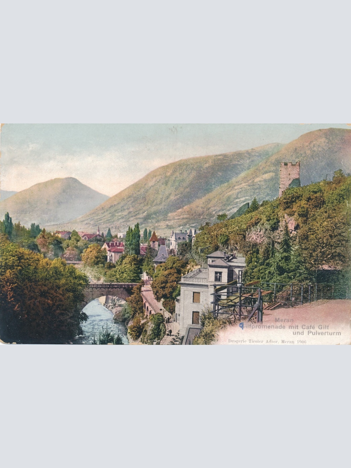 AK aus Merna Gildpromenade mit Cafe Gilf Italien Ansichtskarte (12578)