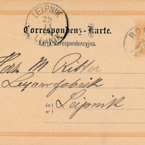 2 Kreuzer - Ganzsachen - Karte 1894 aus Rohotyn (12288)