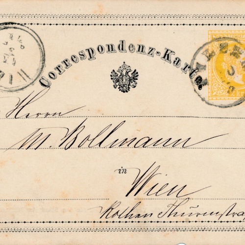 2 Kreuzer - Ganzsachen - Karte 1871 aus Pilsen (12301)