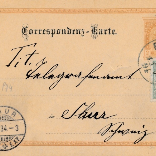 2 Kreuzer - Ganzsachen - Karte 1894 aus Feldkirch + 3 Kreuzer ZF (12305)