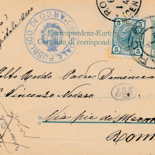 5 Heller - Ganzsachen - Karte 1905 aus Arco + 5 Heller ZF (12310)