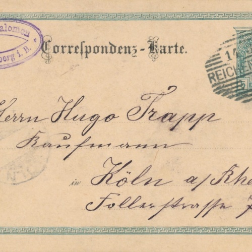 5 Heller - Ganzsachen - Karte 1900 aus Reichenberg (12312)