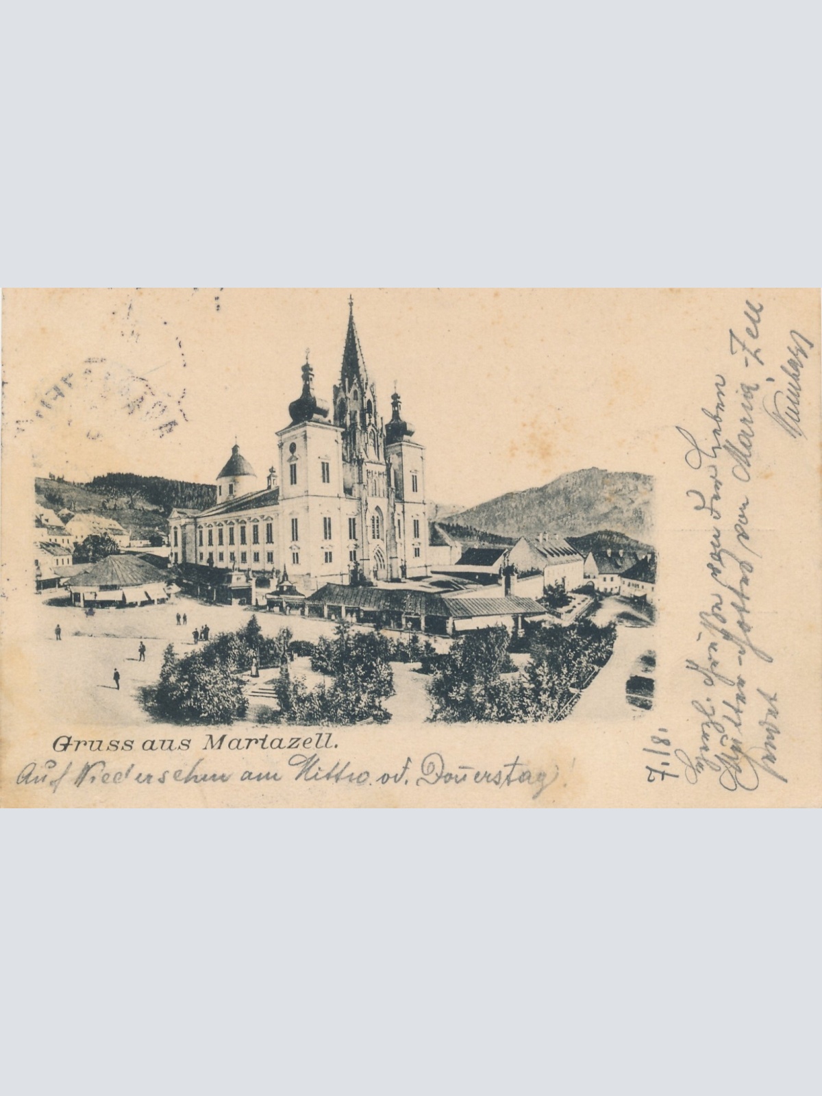 AK gruss aus Mariazell Steiermark Ansichtskarte (12818)