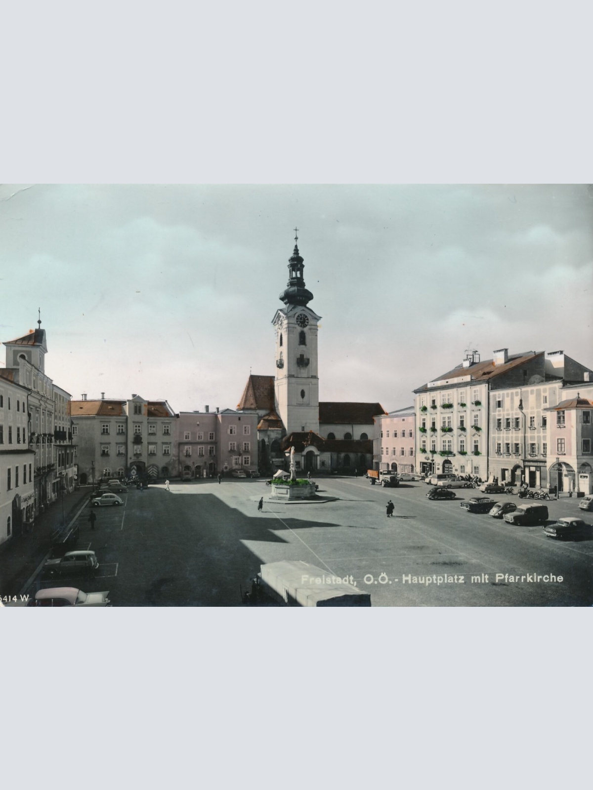 AK aus Freistadt Hauptplatz mit Pfarrkirche Oberösterreich Ansichtskarte (12829)