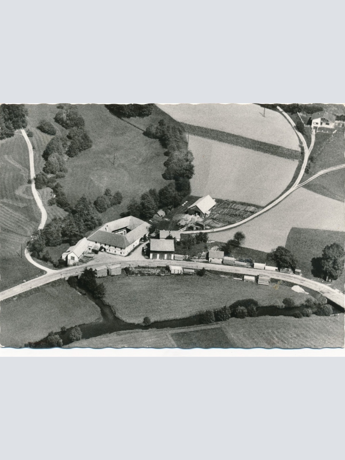 AK Pierbach mit Gasthaus und Säge Riegler Oberösterreich Ansichtskarte (12867)