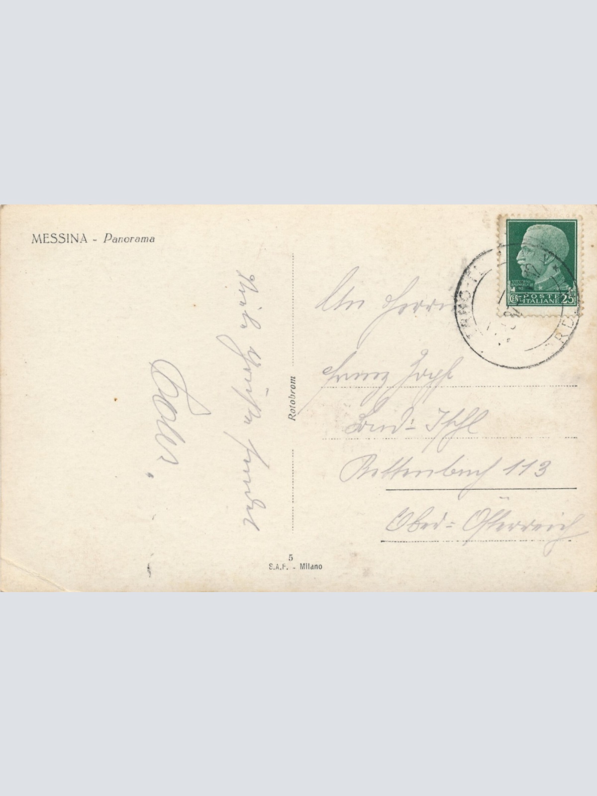 AK aus Messina Panorama Italien Ansichtskarte (11802)