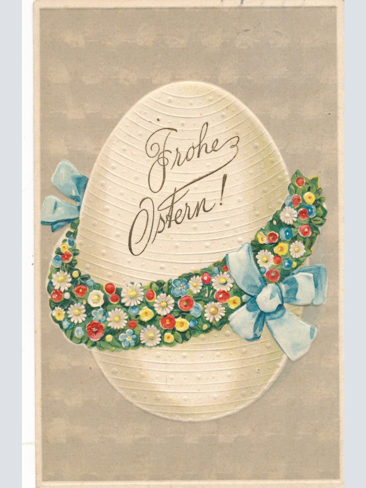 Präge - Motiv - Karte Fröhliche Ostern mit Ei Ansichtskarte (11838)