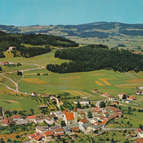 AK aus Lasberg Oberösterreich Fliegerfoto Ansichtskarte (J339)