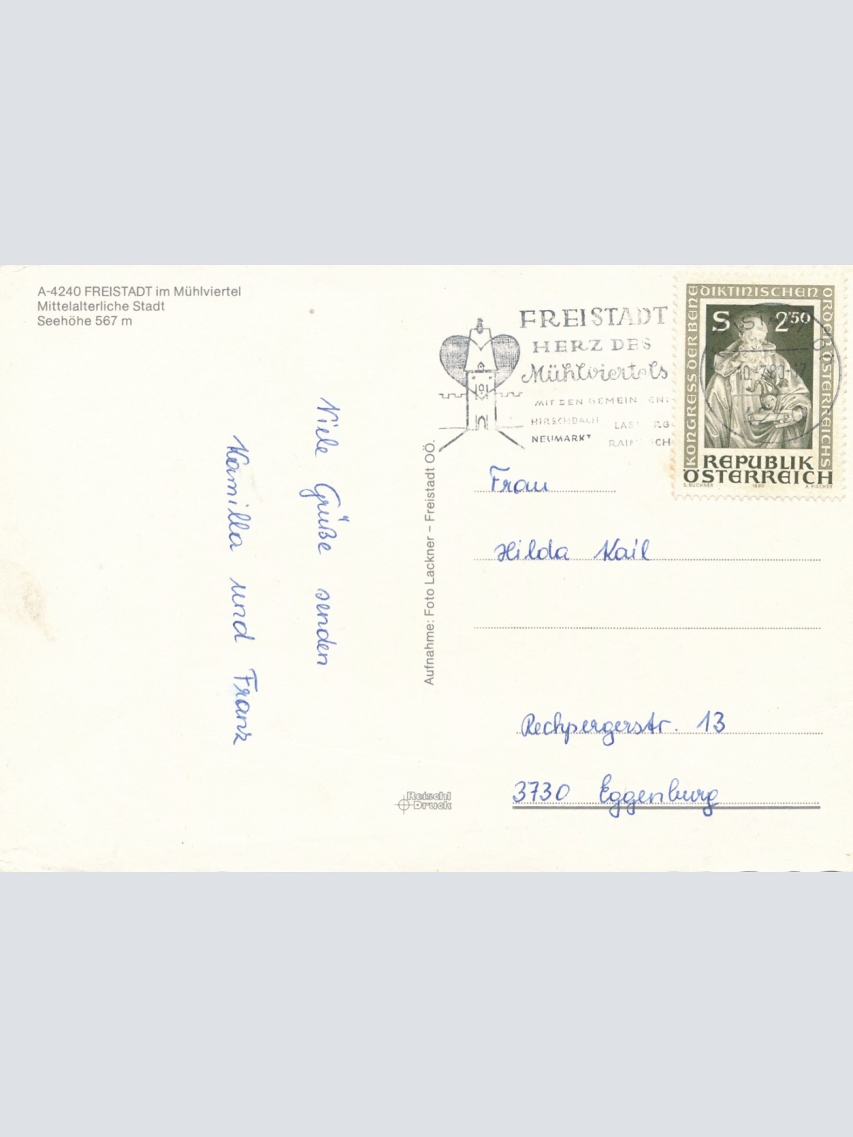 AK aus Freistadt mit Hauptplatz Oberösterreich Ansichtskarte (J359)