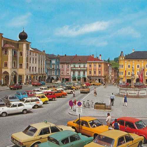 AK aus Freistadt mit Hauptplatz Oberösterreich Ansichtskarte (J358)