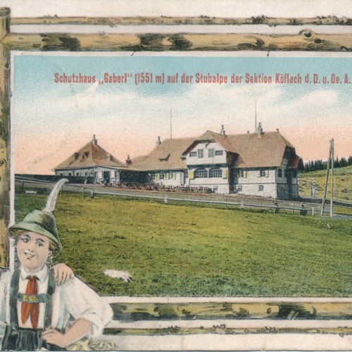 AK vom Schutzhaus Gaberl Sektion Köflach Steiermark Ansichtskarte (12060)