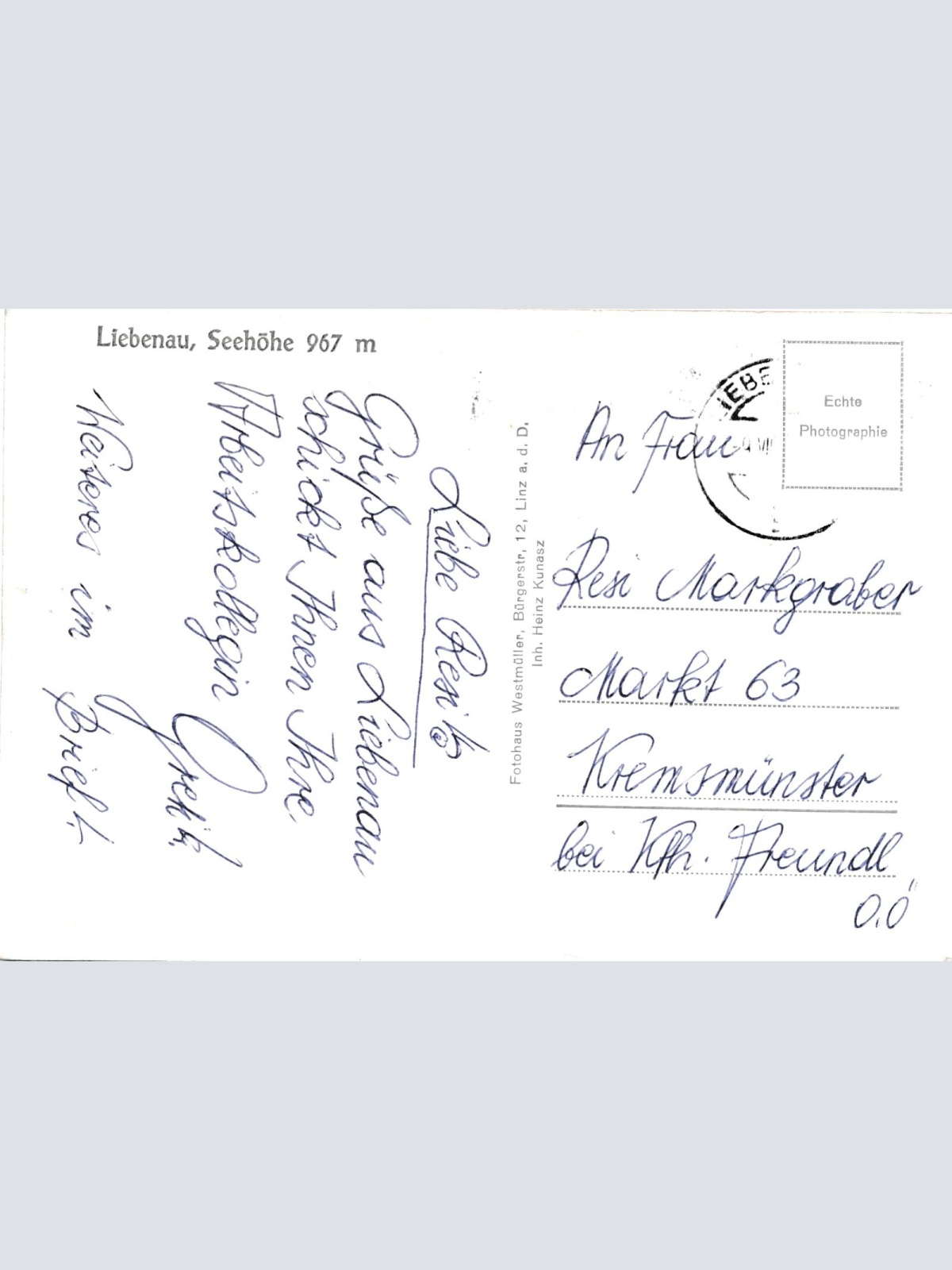 AK aus Liebenau Oberösterreich Ansichtskarte (12885)