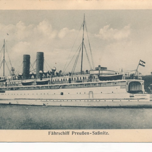 AK Dampfer Preußen - Saßnitz Fährschiff Ansichtskarte (12719)