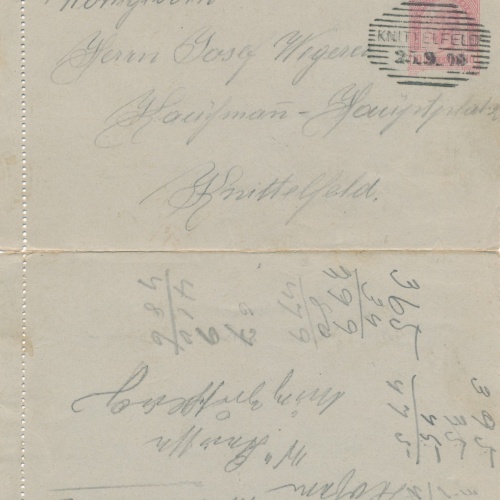 10 Heller Ganzsachen - Karten - Brief aus Knittelfeld (16295)