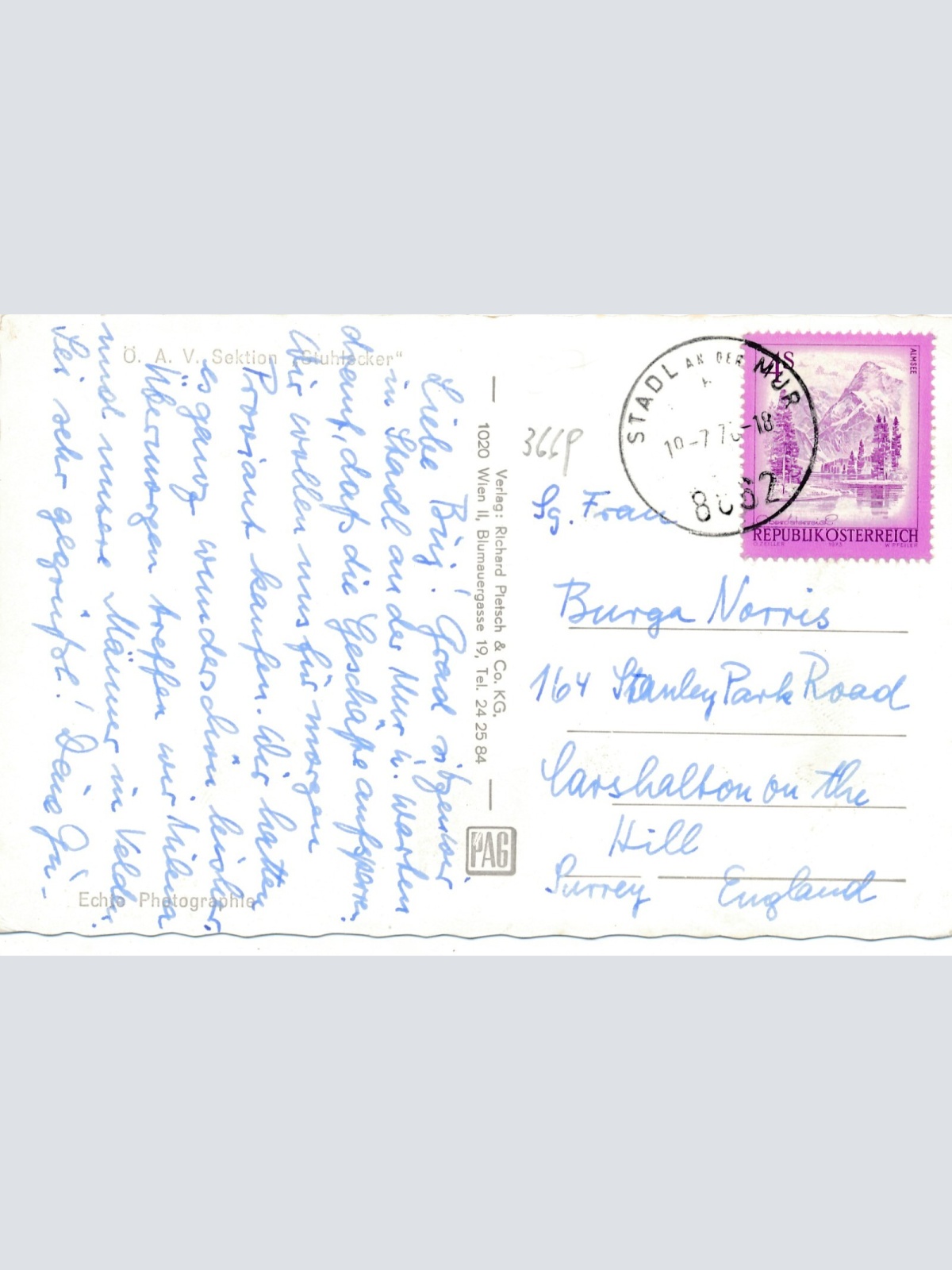 AK ausblick von der Rudolf Schoberhütte Steiermark Ansichtskarte (13138)