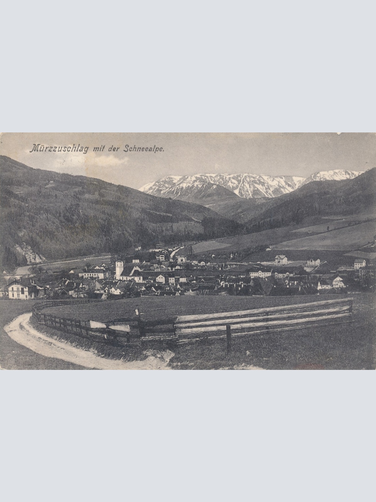 AK aus Mürzzuschlag mit Schneealpe Steiermark Ansichtskarte (12750)