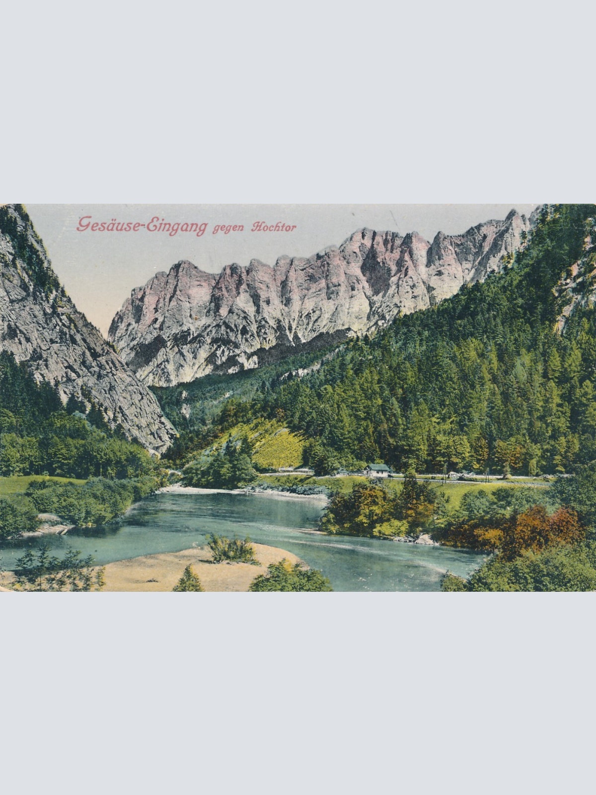 AK, Gesäuse-Eingang gegen Hochtor, Steiermark (S2943)