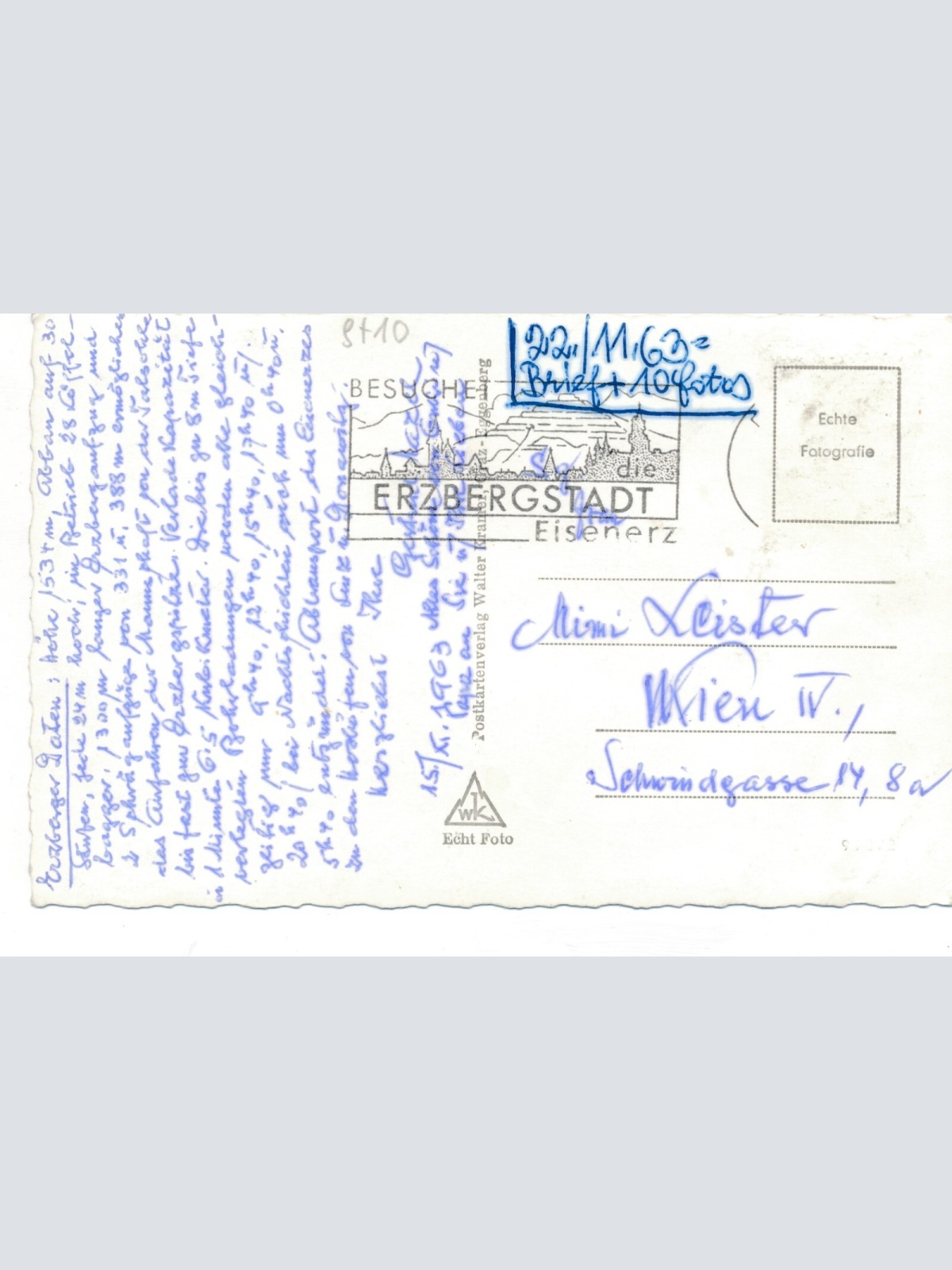 AK aus Eisenerz mit Erzberg Steiermark Ansichtskarte (12774)