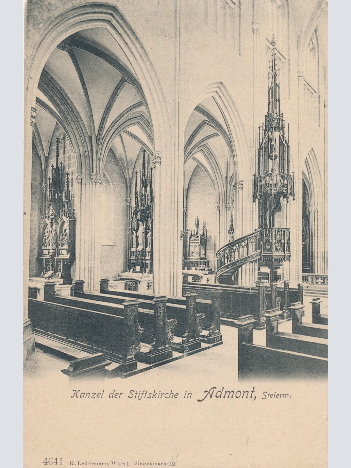 AK aus Admont Kircheninneres Steiermark Ansichtskarte (12755)