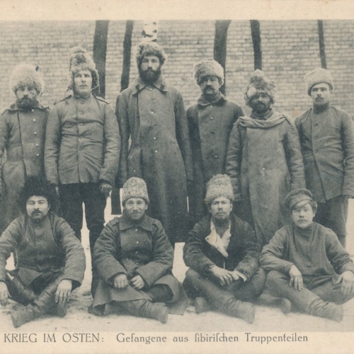 AK Krieg im Osten Gefangene aus Sibirischen Truppenteilen Ansichtskarte (11864)