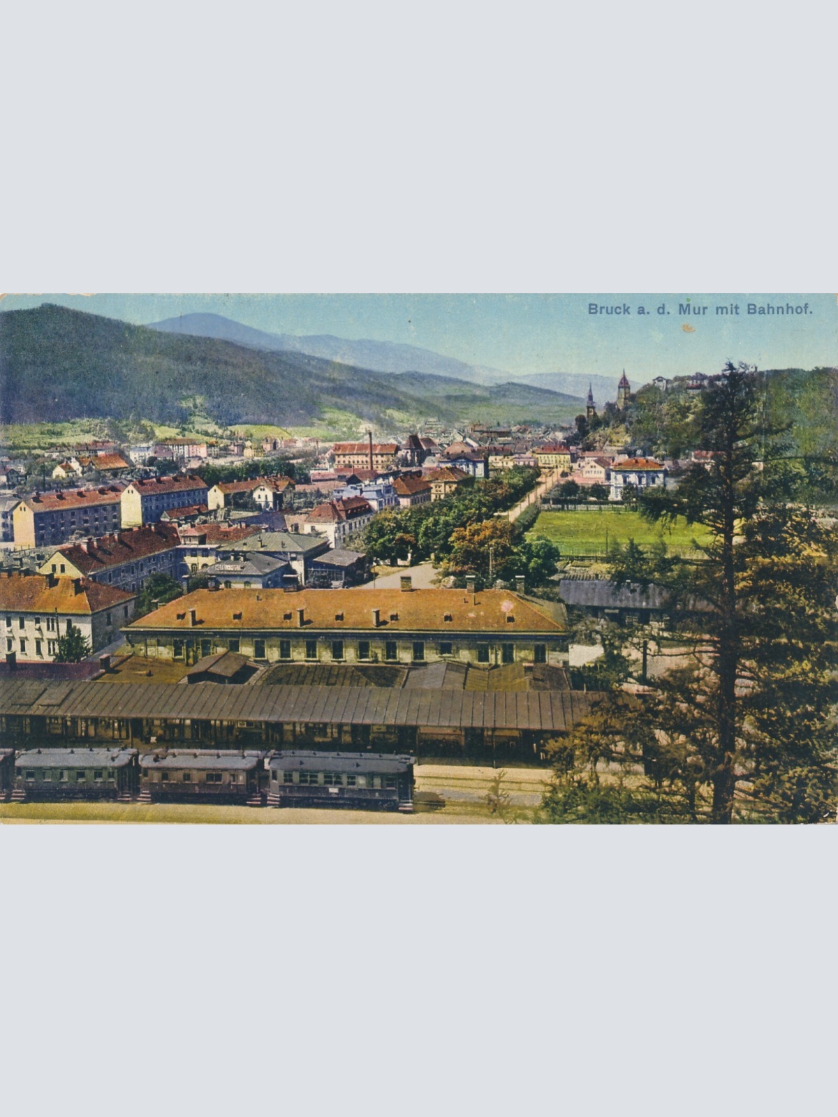 AK aus Bruck an der Mur mit Bahnhof Steiermark Ansichtskarte (12359)