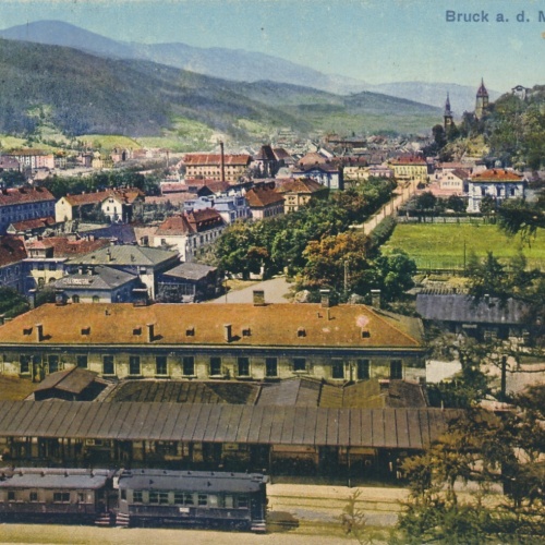 AK aus Bruck an der Mur mit Bahnhof Steiermark Ansichtskarte (12359)