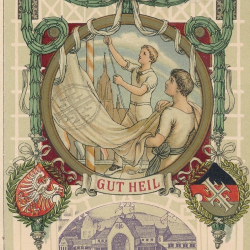 Litho  Karte erstes deutsches Turnfest zu Frankfurt Hessen Ansichtskarte (10897)