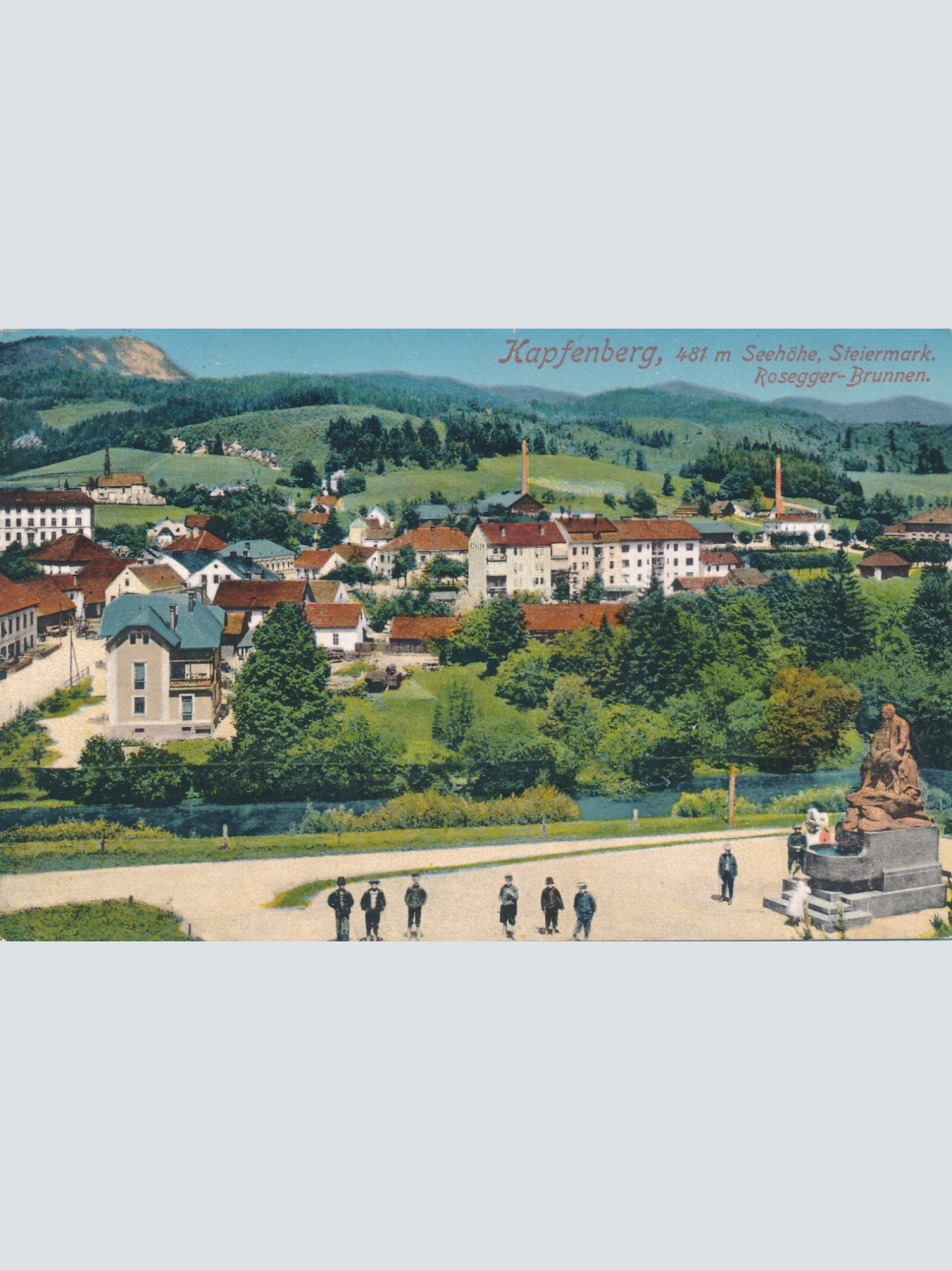 AK aus Kapfenberg mit Rosegger Brunnen Ansichtskarte (12340)