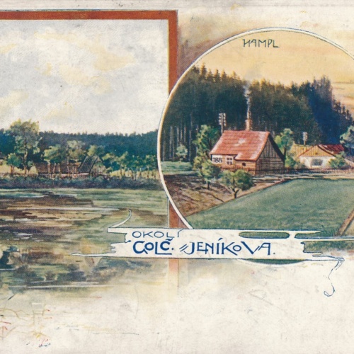 Litho - Karte aus Kopaniny Okoli Colc Jeinikova Tschechoslowakei  (12472)