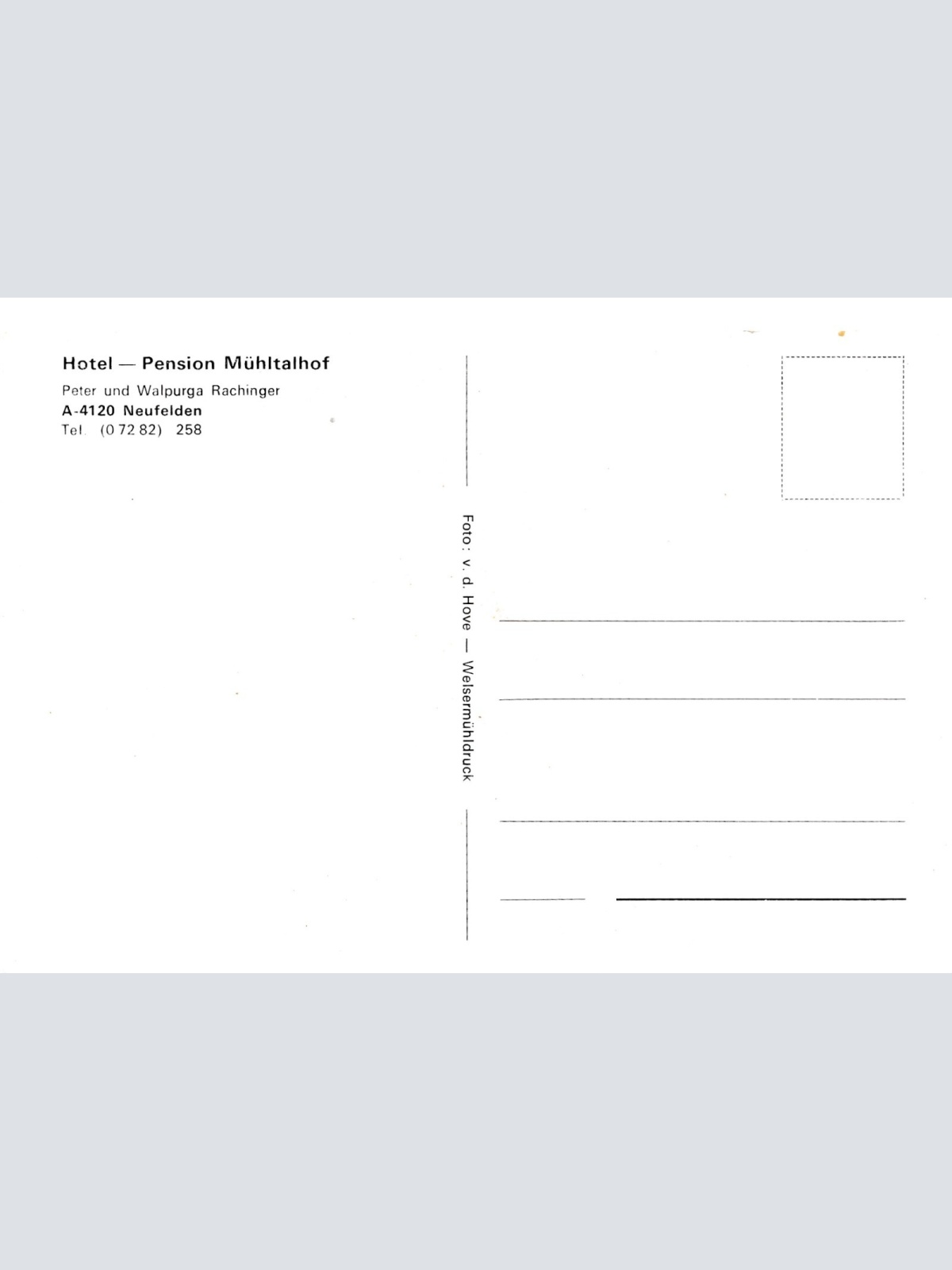 AK aus Neufelden Mit Pension Mühltalhof Oberösterreich Ansichtskarte (J375)