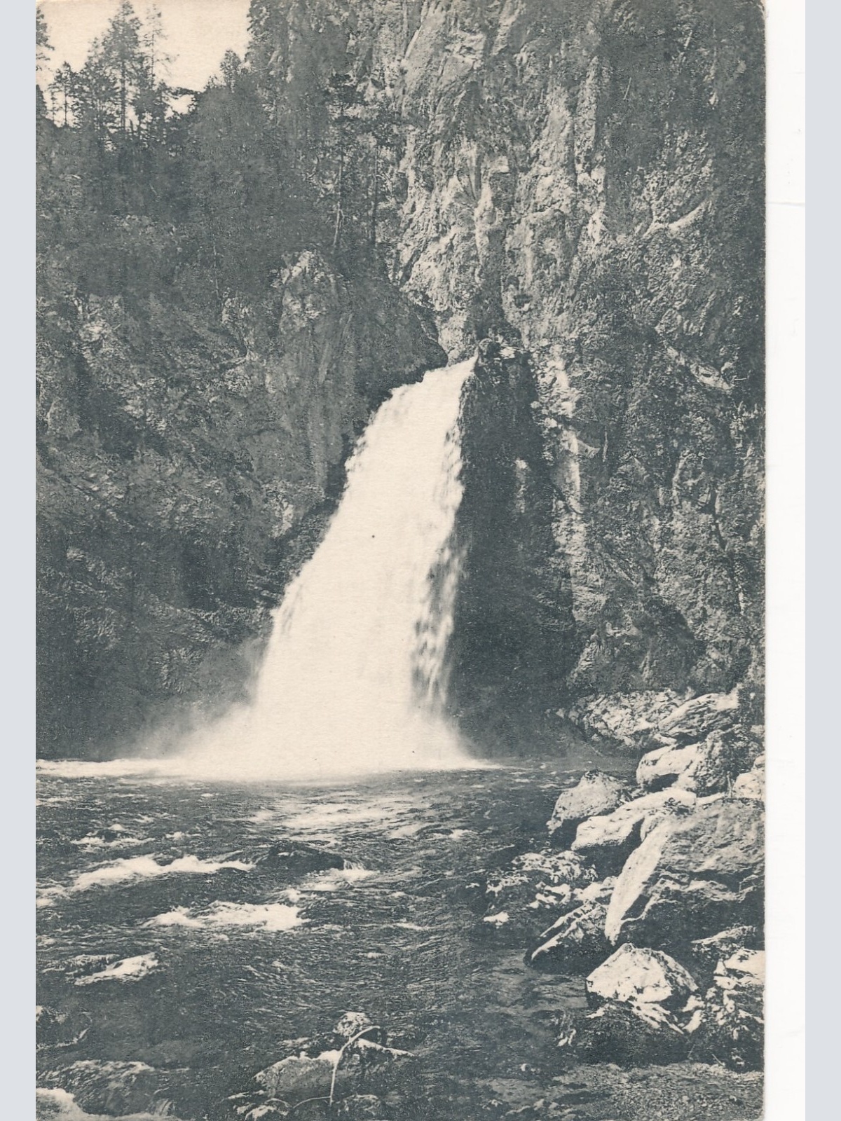 AK aus Gröbming mit Wasserfall Steiermark Ansichtskarte (13045)