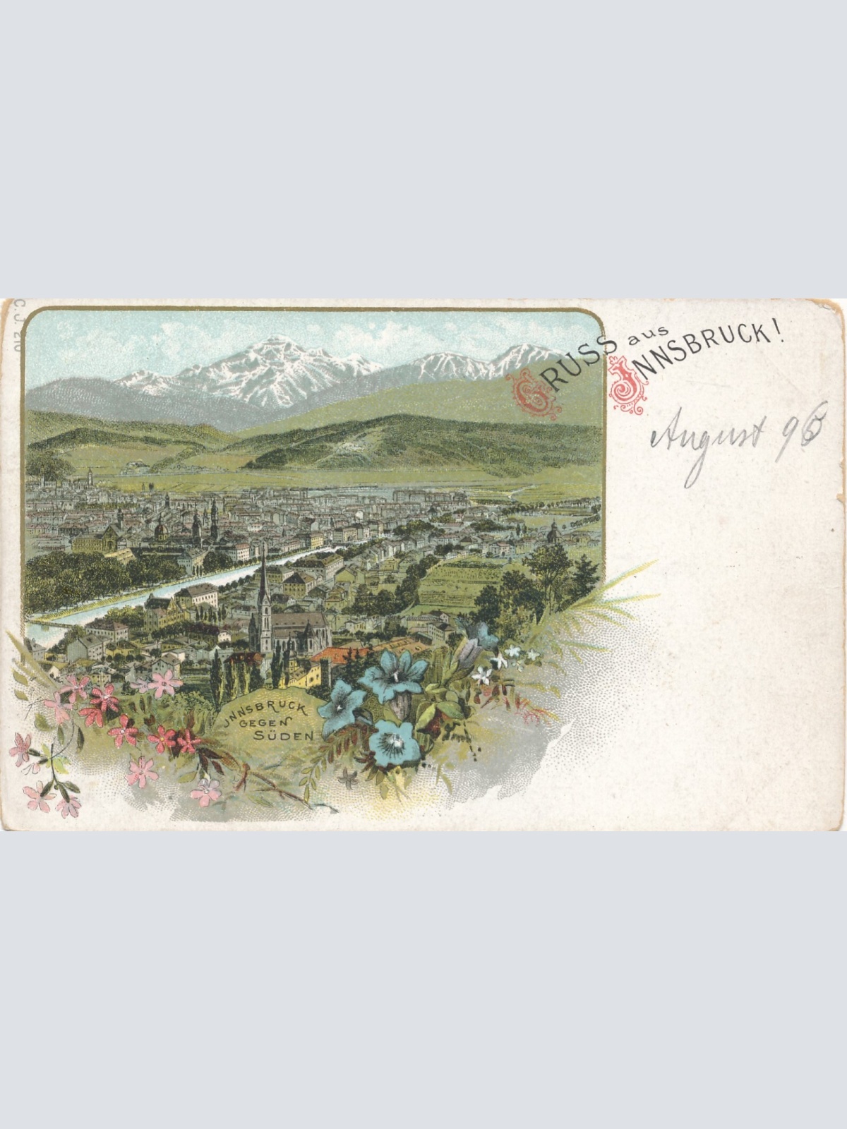 Litho - Karte gruss aus Innsbruck Tirol Ansichtskarte (13435)