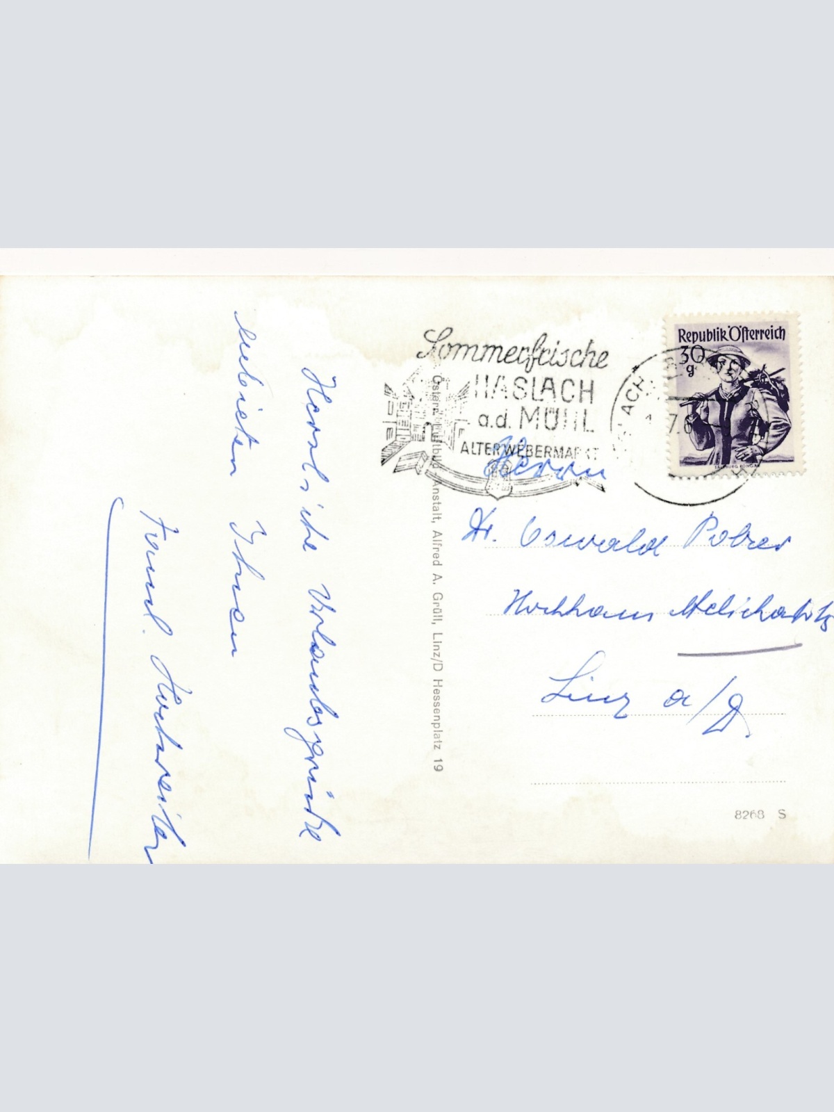 AK aus Haslach Fliegeraufnahme Nr. 4 Oberösterreich Ansichtskarte (12959)