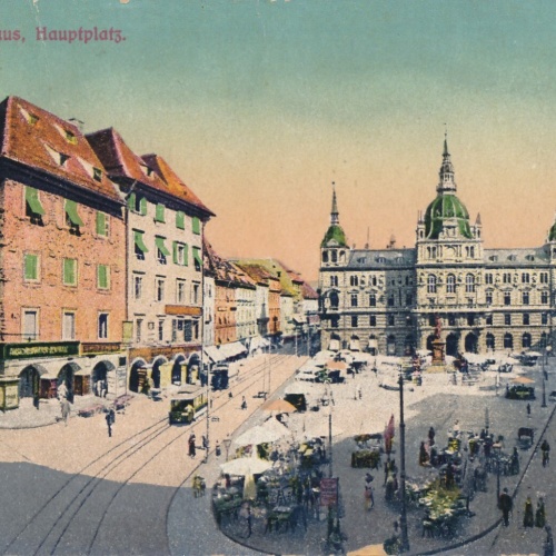 AK aus Graz Rathaus Hauptplatz Steiermark Ansichtskarte (13467)