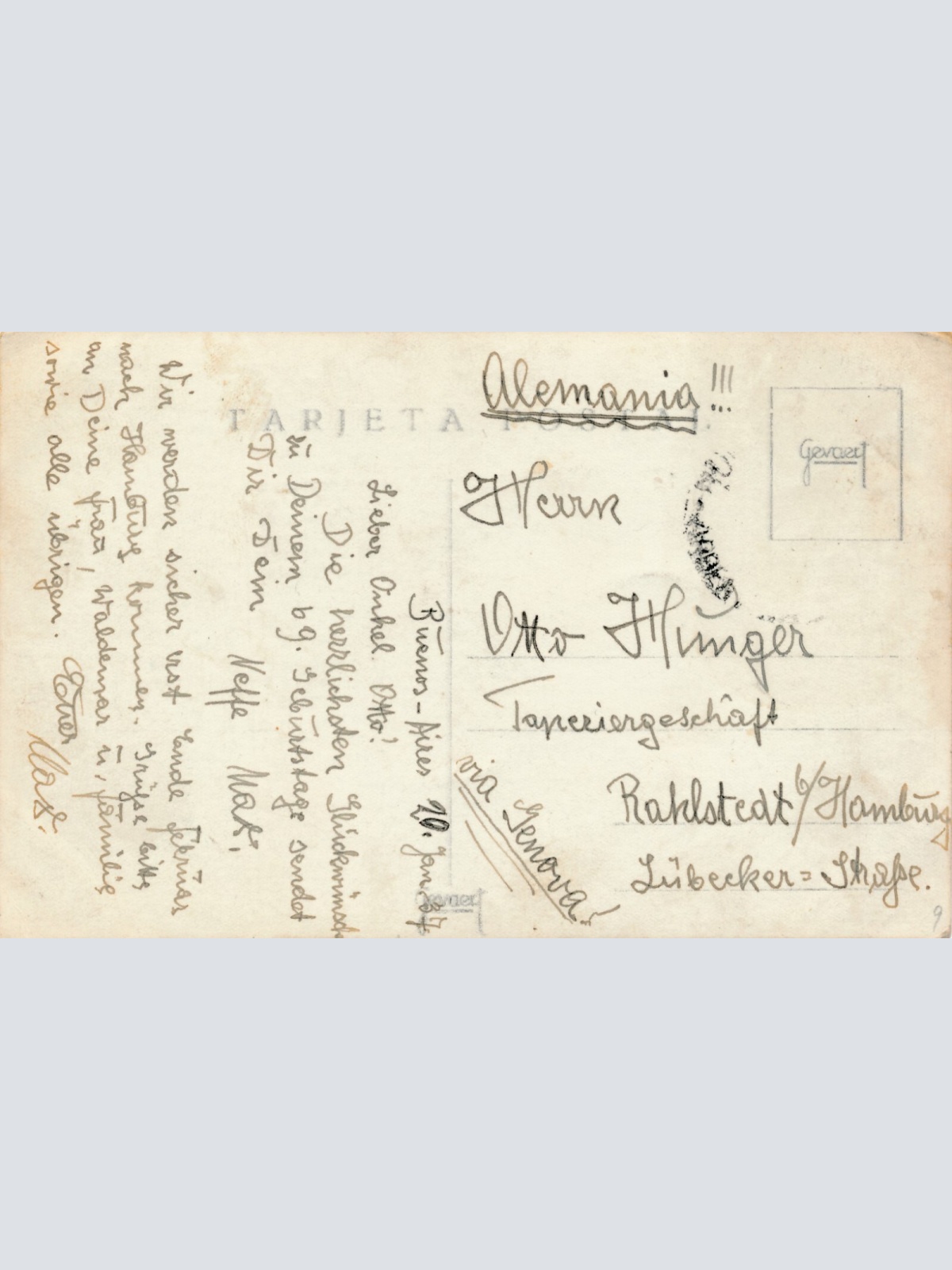 AK aus Buenos Aires Safico Südamerika Ansichtskarte (12508)