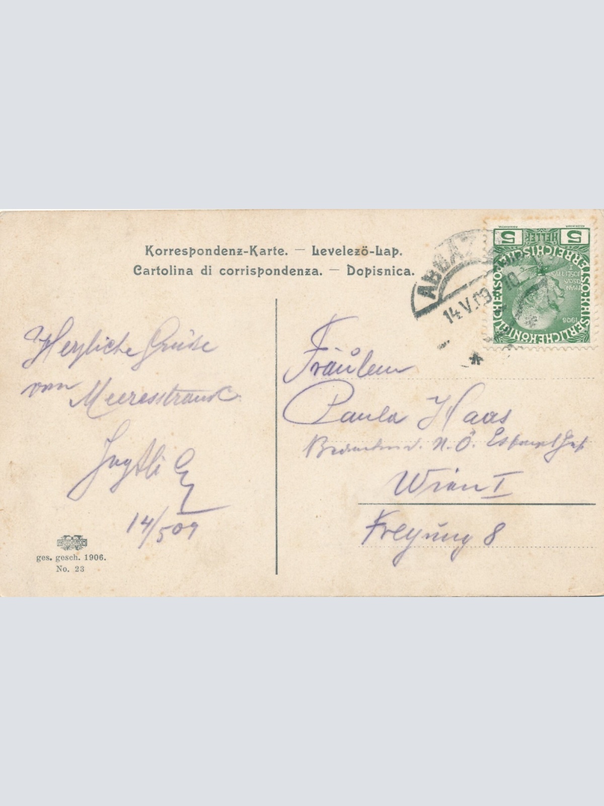 AK aus Abbazia mit Hotel Quarneru Kroatien Ansichtskarte (13222)