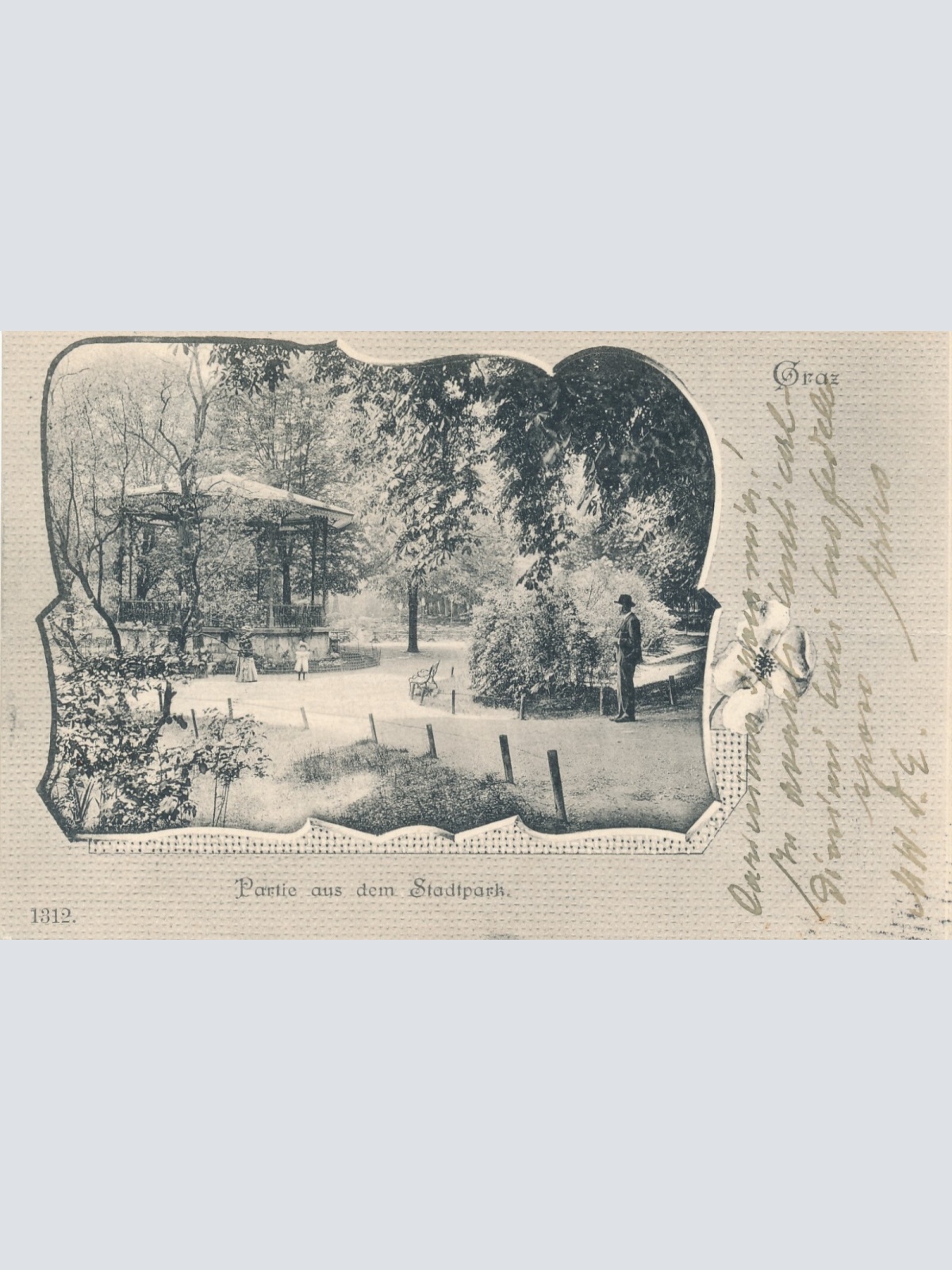 AK aus Graz mit Stadtpark Steiermark Ansichtskarte (13237)