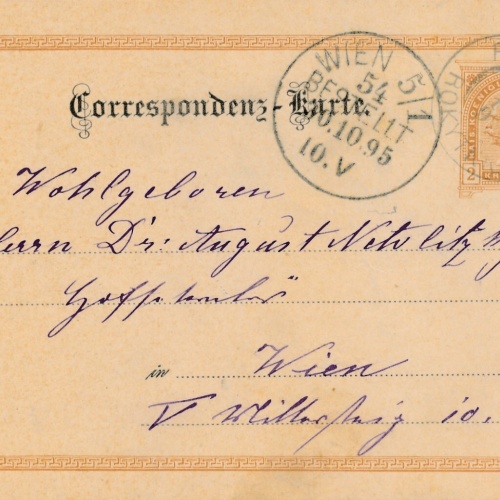 2 Kreuzer - Ganzsachen - Karte 1895 aus Rokitnitz (13353)