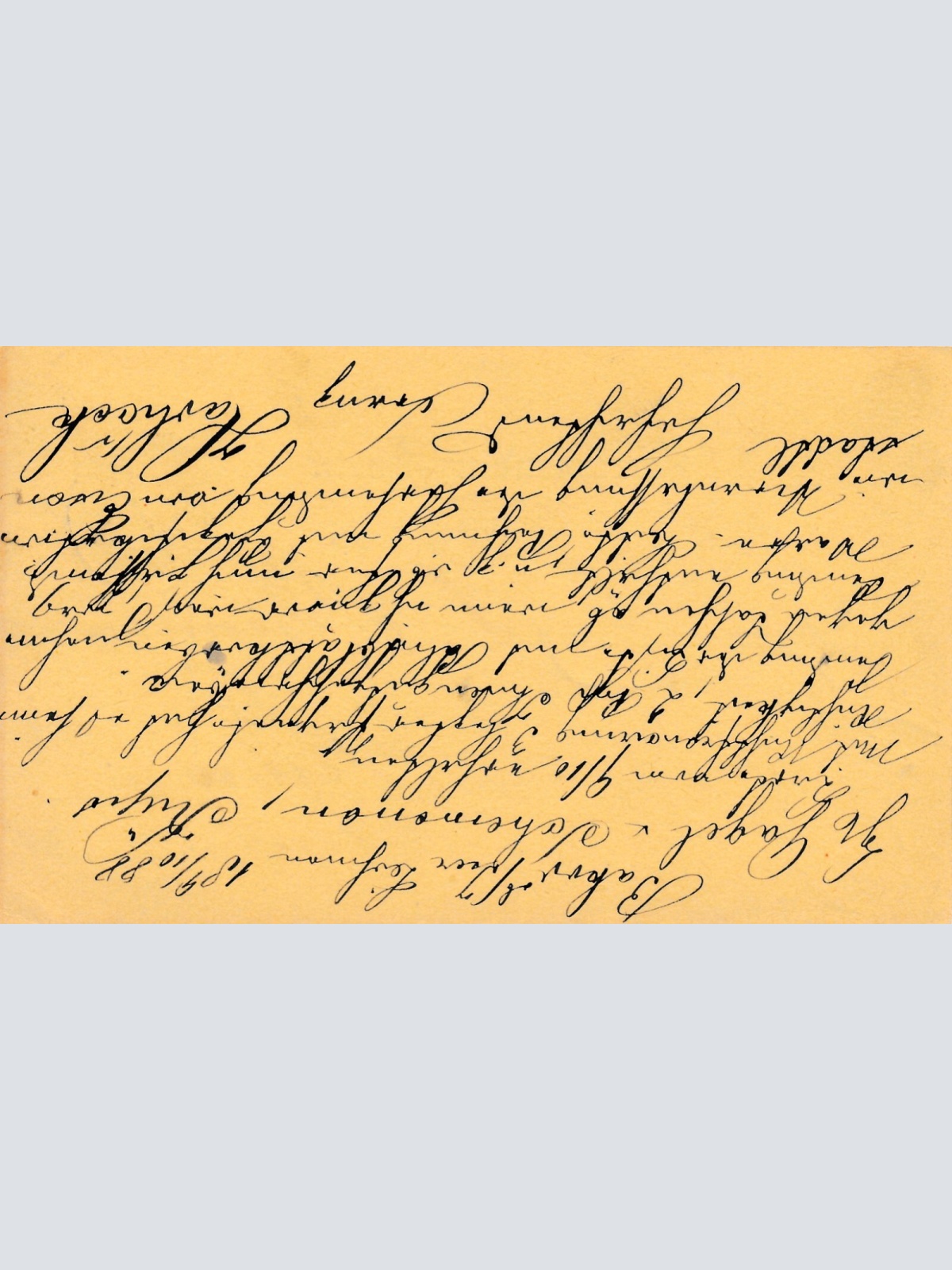 2 Kreuzer - Ganzsachen - Karte 1888 aus Bakow (13356)