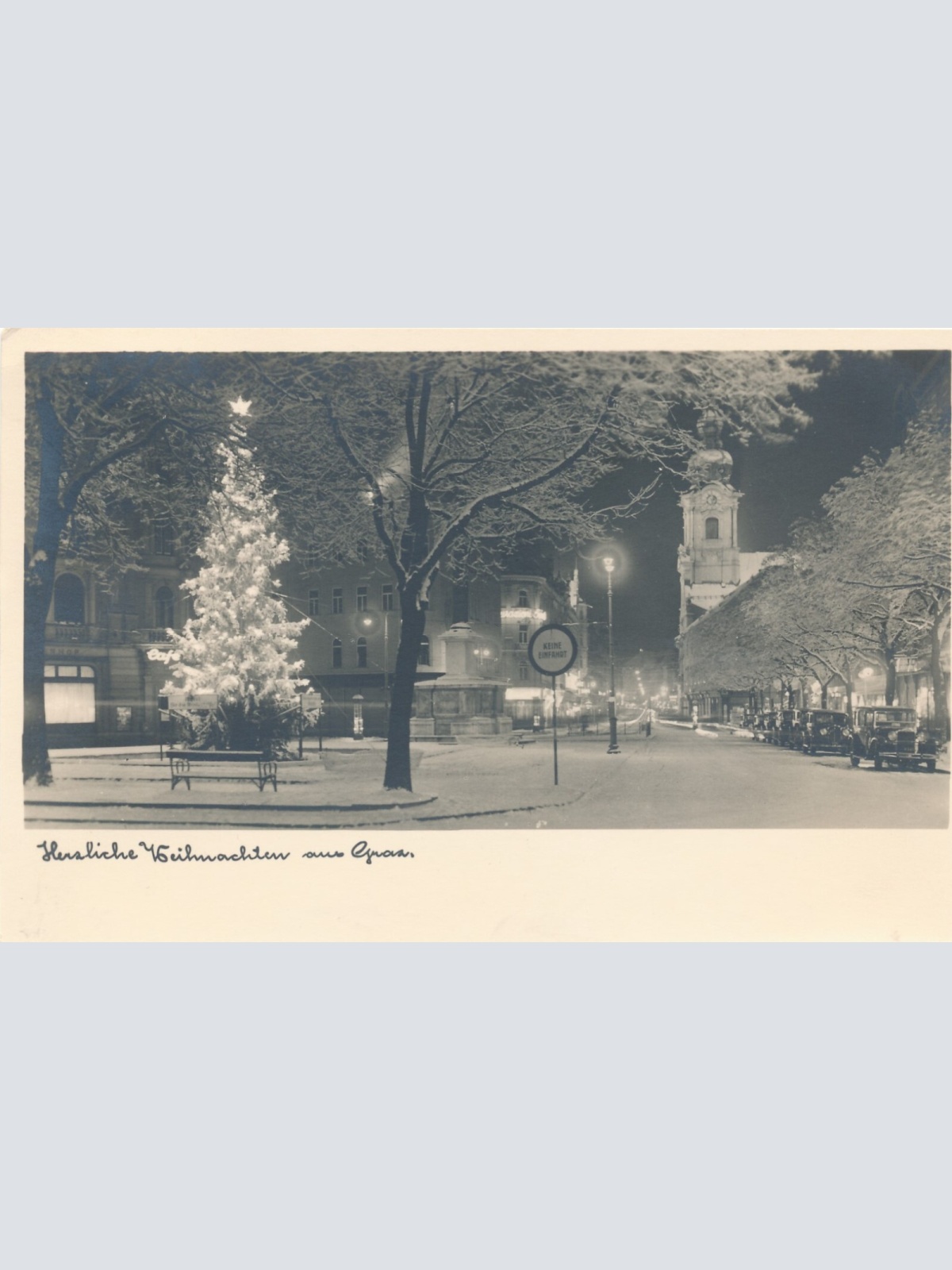 AK aus Graz im Winter Herzliche Weihnachten Steiermark Ansichtskarte (13293)