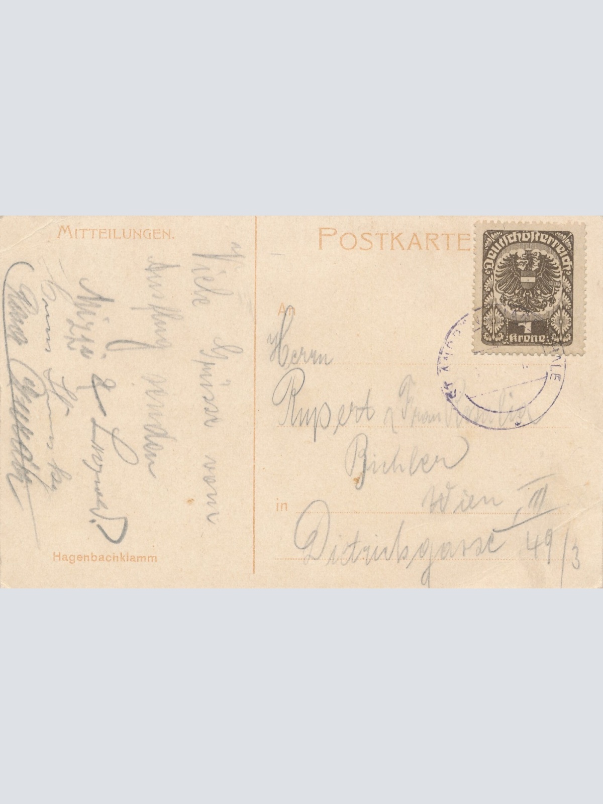 AK, St. Andrä-Wördern, Hagenbachklamm, Niederösterreich (S3433)