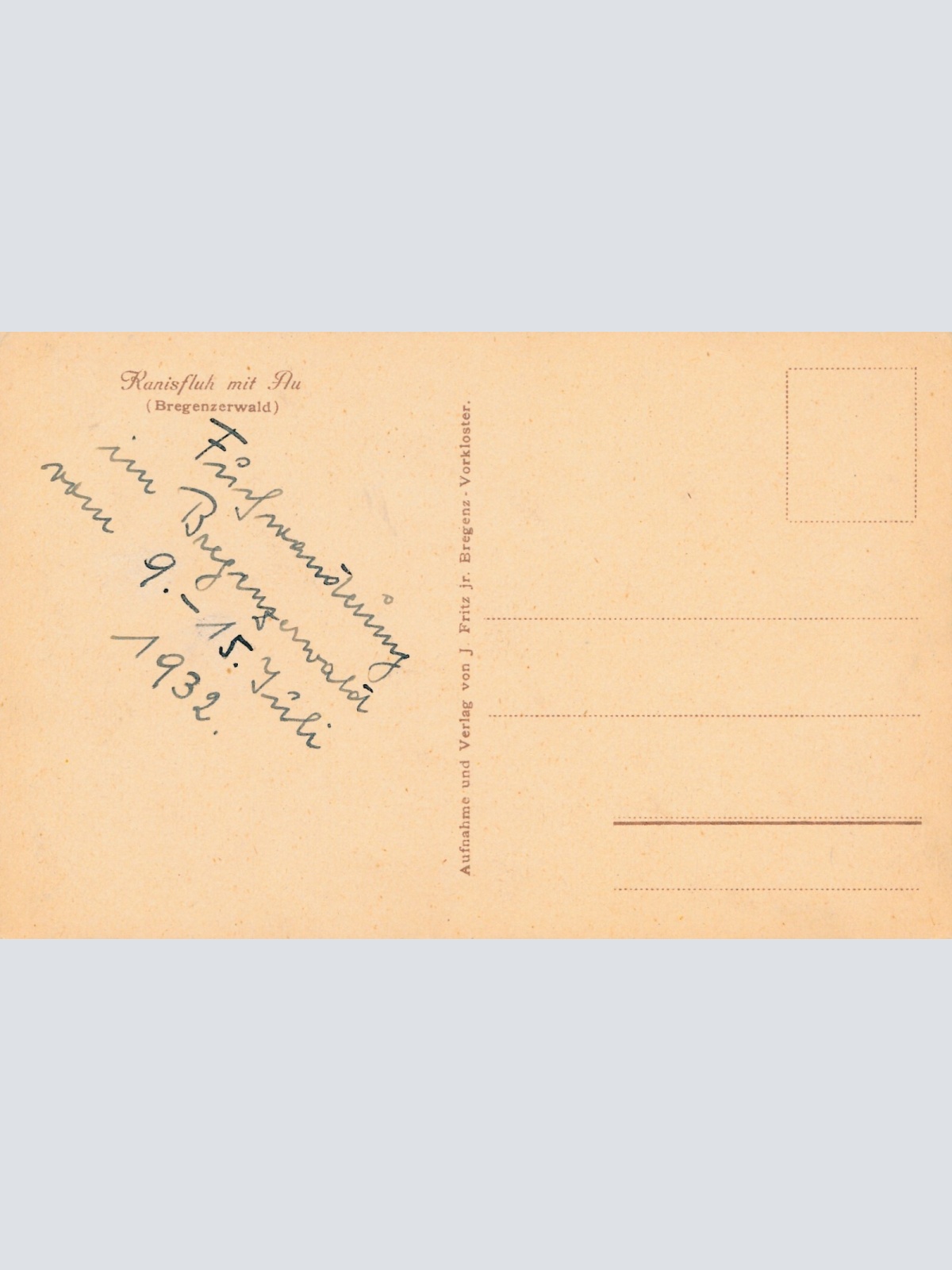 AK, Kanisfluh mit Au, Vorarlberg (S3415)